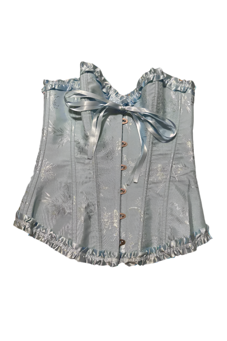 Powder Blue Satin Corset