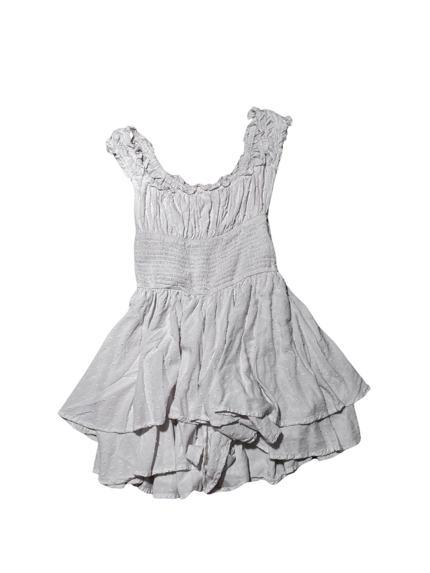 Urban Outfitters White Ruffle Mini Dress