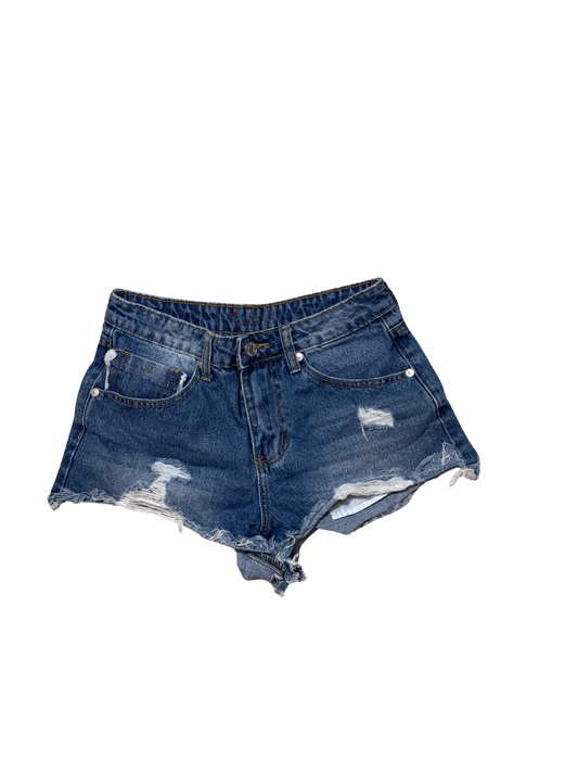 Distressed Denim Shorts