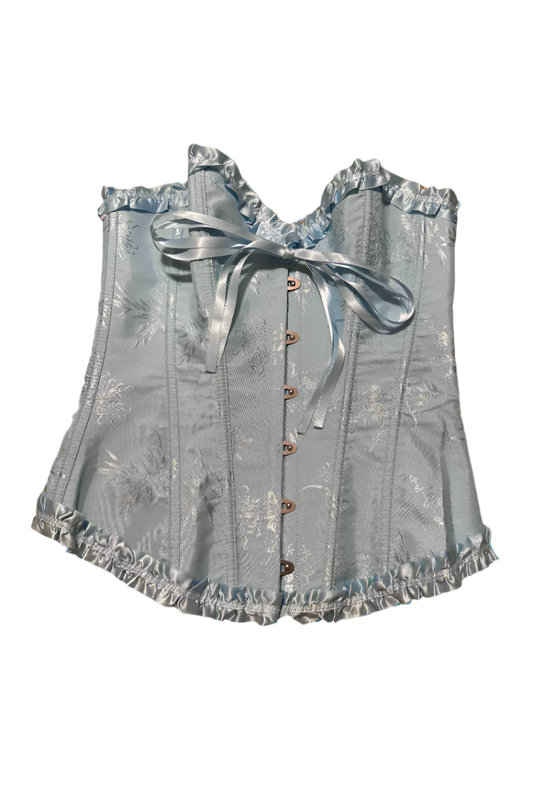 Powder Blue Satin Corset