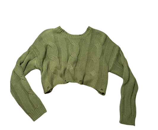 Olive Green Cropped Sweater